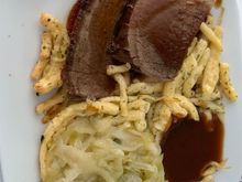 The beef was very dry and overcooked and the sauce did not help much. But I finished it anyway.
