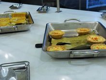 Arepas and quiches.