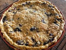 Woke up this morning with pie on my mind - this one is blueberry custard with a streusel topping. 