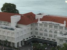 A nice view of the E&O from the rooftop bar of the Bayview hotel