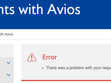 reward search error message