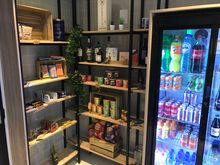 The hotel's pantry / convenience corner with cool drinks