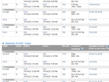 Expertflyer screenshot