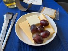 Cheese, not that exciting, it’s been better in the past. Refreshing grapes though 