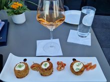 Rooftop bar food and wine