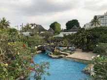 Seen from the folly towards the main pool