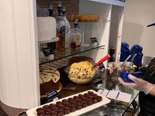 Each guest is allowed to choose one item from the desert cart