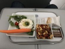 ORD-DCA - 3:15PM (737)

Light bites, choice between cheese plate and tomato/basil dip. Went with the dip, since I did cheese on the last flight. 

Ended up being quite good. This is an area where AA really beats DL. 
