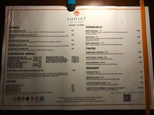 The evening menu is different from the one posted on IC Bali's website