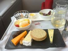 Cheese and fruit. Asked for two desserts and both received. 