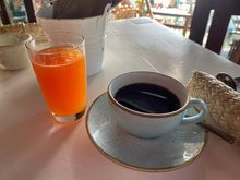 Fresh juice and coffee to start