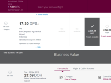 QR fare (same connecting flight)