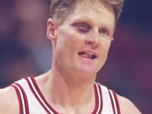 Steve Kerr after being punched by Micheal Jordan in practice
