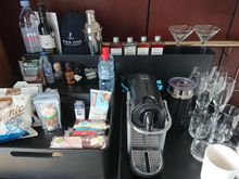 Mini bar,cold drinks in the fridge .