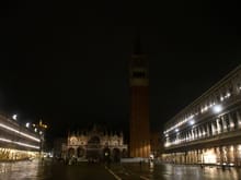 Piazza San Marco ( St Mark's square) at  night Dec 2022 ( had been raining during the day)