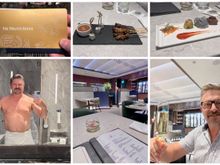 SQ's Private Room - a shower, some champers, and delicious food. 