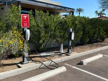 Charging stations at Palo Verde spa at the Andaz