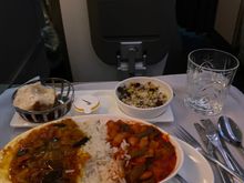 The bean stew which was nuclear hot but very nice indeed. My husband had beef of which one piece was just fat! He didn’t like it.