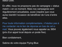 FB - Status match declined - « No current matching campaign open »
