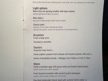 Quite limited menu on this red-eye flight