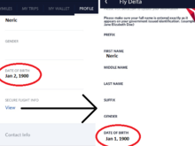 Example of date being off