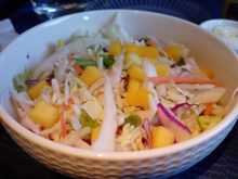 The salad is too "white" to me, not enough green leaves.