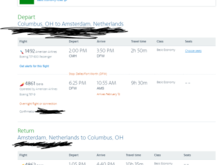 PNR with all flights