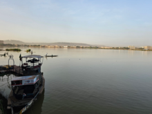 View from the riverside restaurant