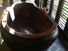 indoor tub, there is an outdoor tub as well