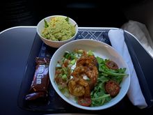 Mid-Flight Snack was Tandoori Shrimp
