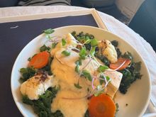 Yesterdays menu hel-dfw.  The perch was good.