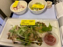 Band 1 cold dinner: Teriyaki chicken with sesame and edamame salad