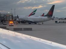 Broken down Fin 537 as I left IAH on my UA flight. 