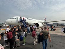Bus to the plane 