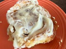 The recipe makes about twice as much frosting as needed. I said to the other half, “I only used half the frosting. I put it in the refrigerator to use for something else.”