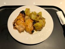 but the Shoyu-Ginger Chicken Thighs were really dry and the Potatoes were very oily. 