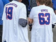 Snapped this pic of a cute older couple on the way into the Cubs game today!