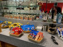 Swissport lounge snacks.