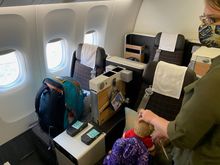Mini-business class area on Swiss 777