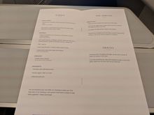 First, the menu.