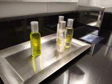 Toiletry assortment upon checking in