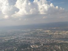 View from the air of Mainz