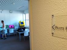 In the pilots briefing room at Sion airport 