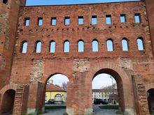 The Porta Palatina is the only surviving city gate of Roman Turin