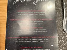 January Special Menu 