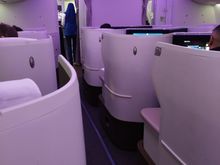 View of the Saudia Business cabin once seated