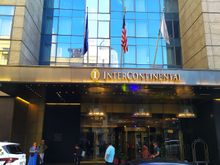 Main entrance to the hotel Intercontinental Times Square 