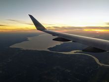 The bottom end of Lake Erie, where the St Lawrence river pours out on its way to Niagara Falls