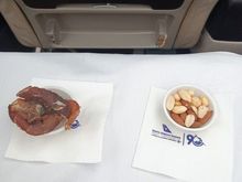 Biltong and mixed nuts served as part of the drinks service
