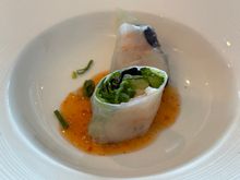 Spring roll (Shrimp, vegetables. lemongrass, ginger. sweet chill)